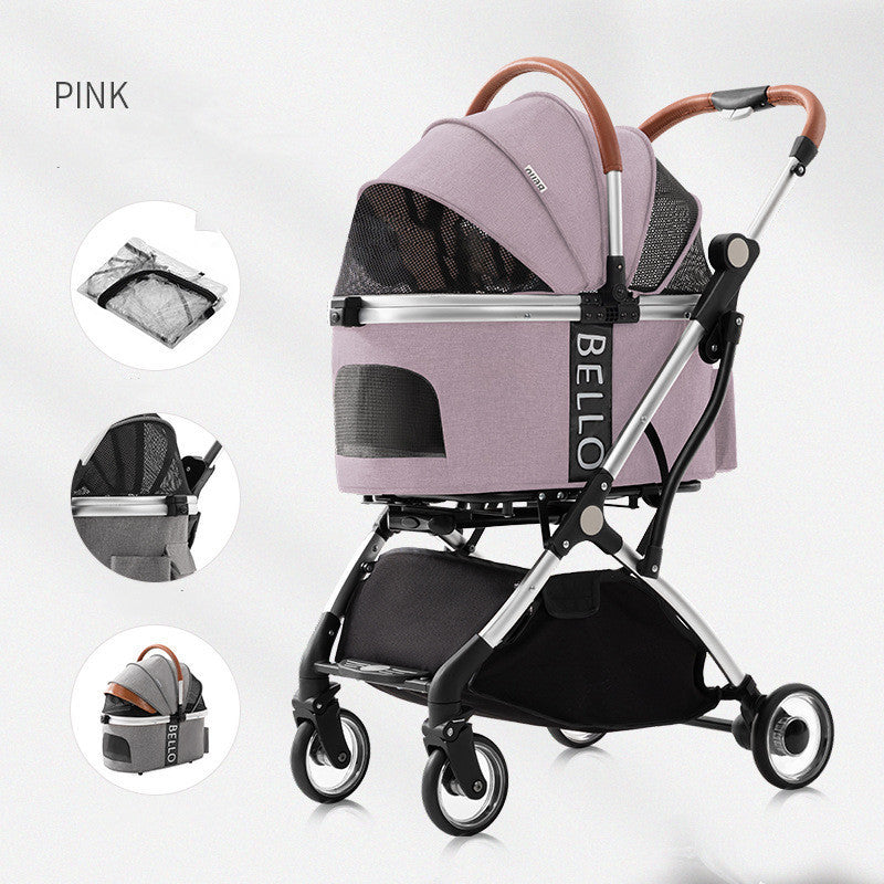 Four-Wheel Folding Pet Stroller
