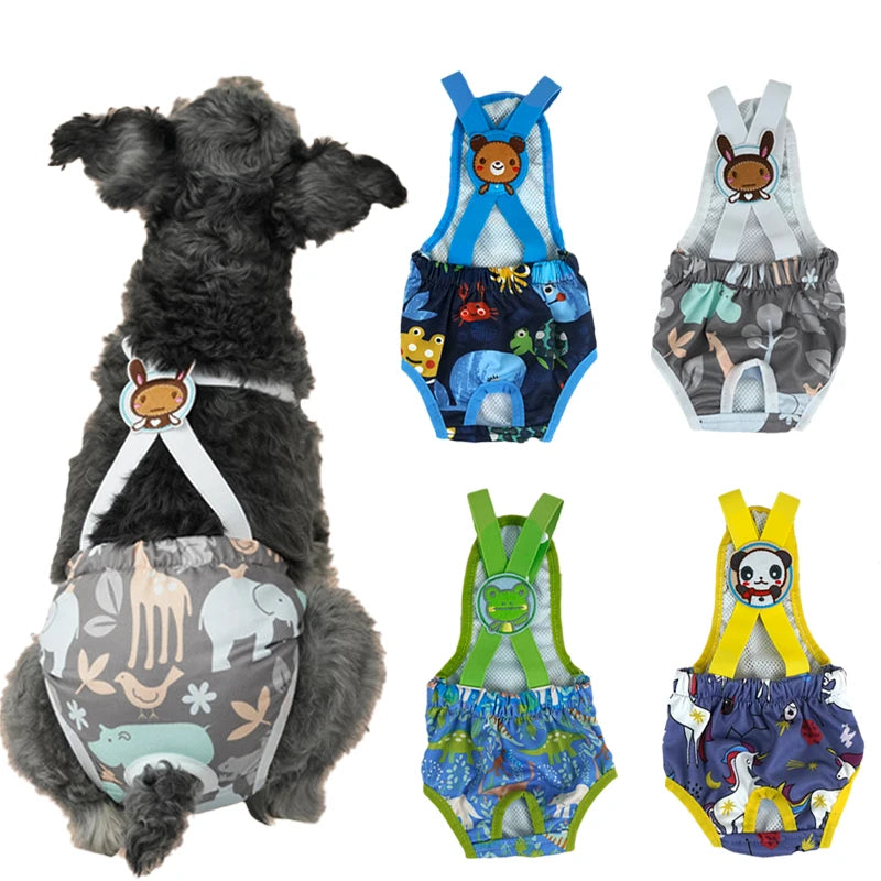 Cartoon Dog Diaper Shorts